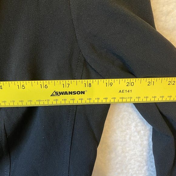 Talbots‎ Womens Three Button Lined Blazer Black Size 6 Italian Fabric - Picture 10 of 11